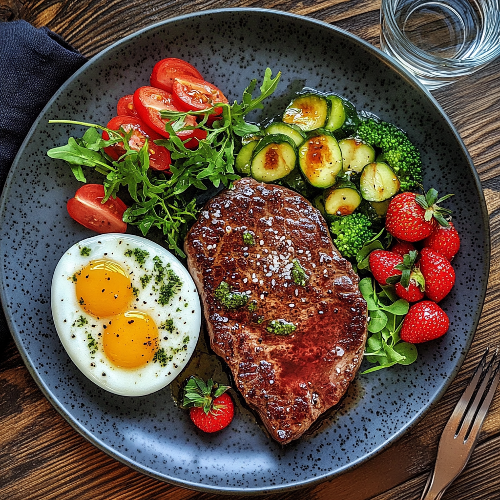 a plate of food on a table