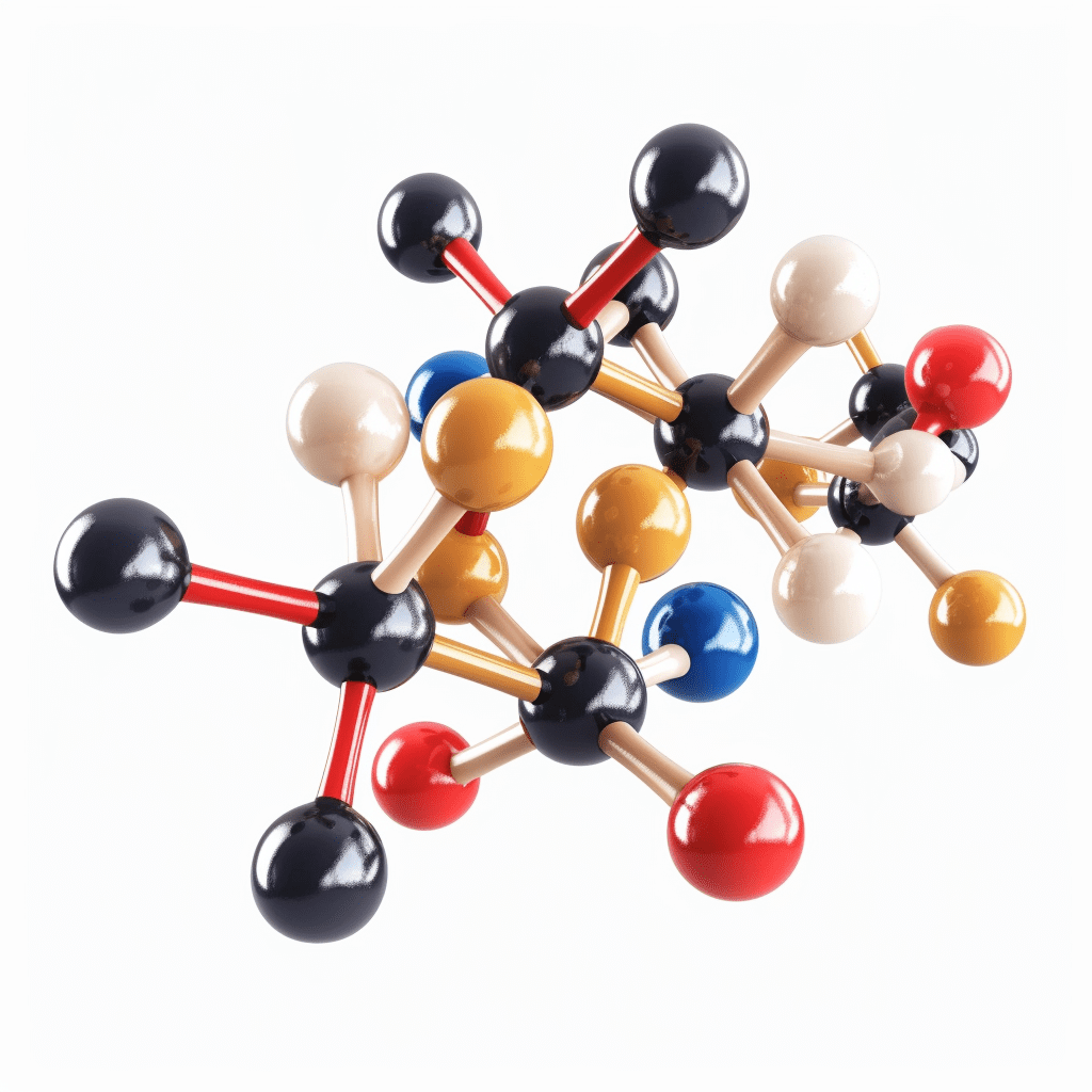 Molecular structure of creatine monohydrate